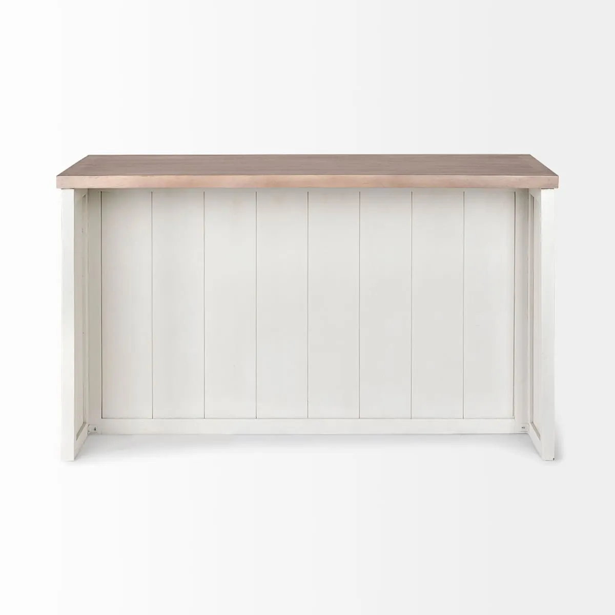 Fairview Kitchen Island White Wood | Brown Wood