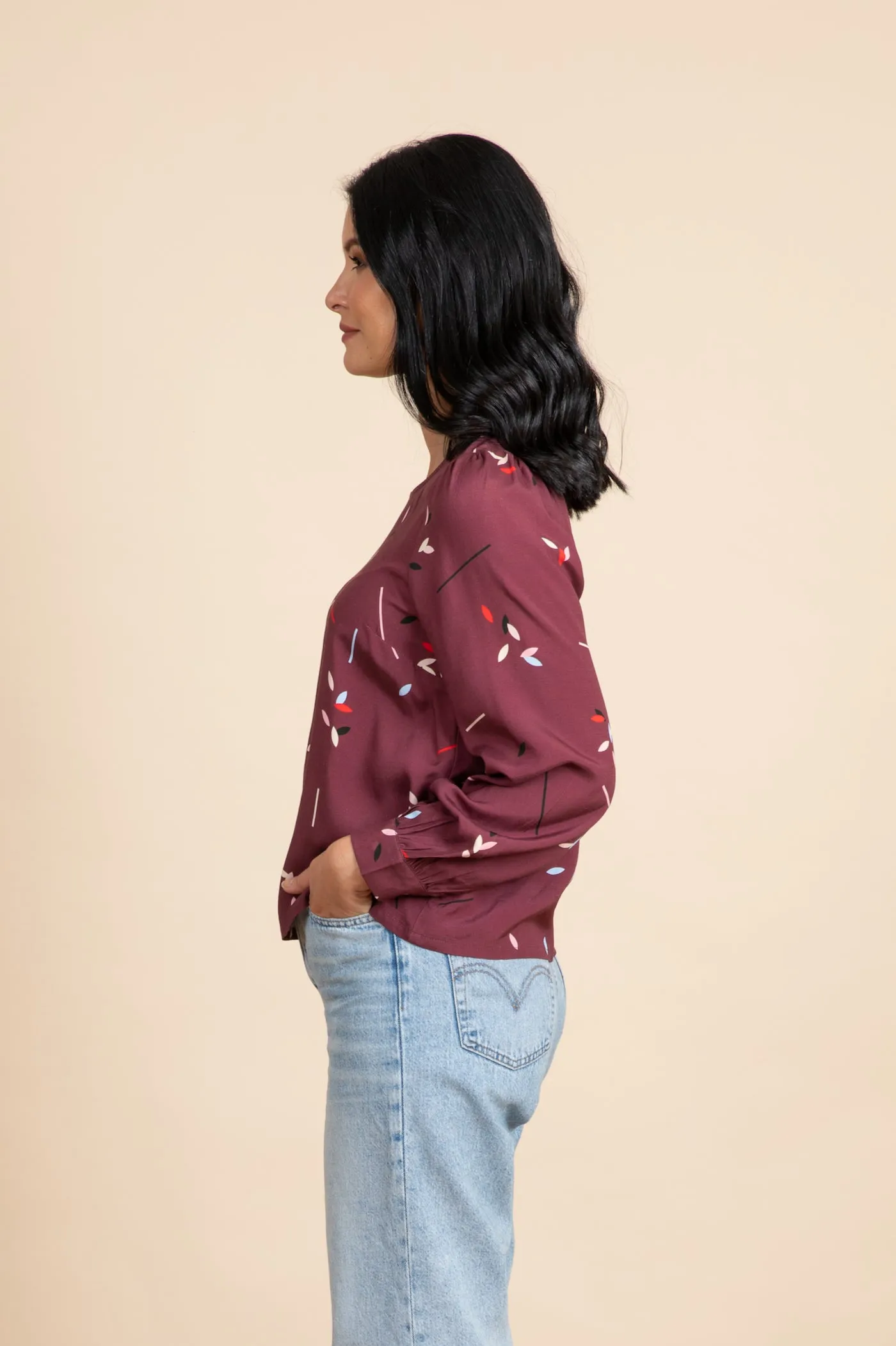 FALLEN LEAVES Bell Sleeve Top