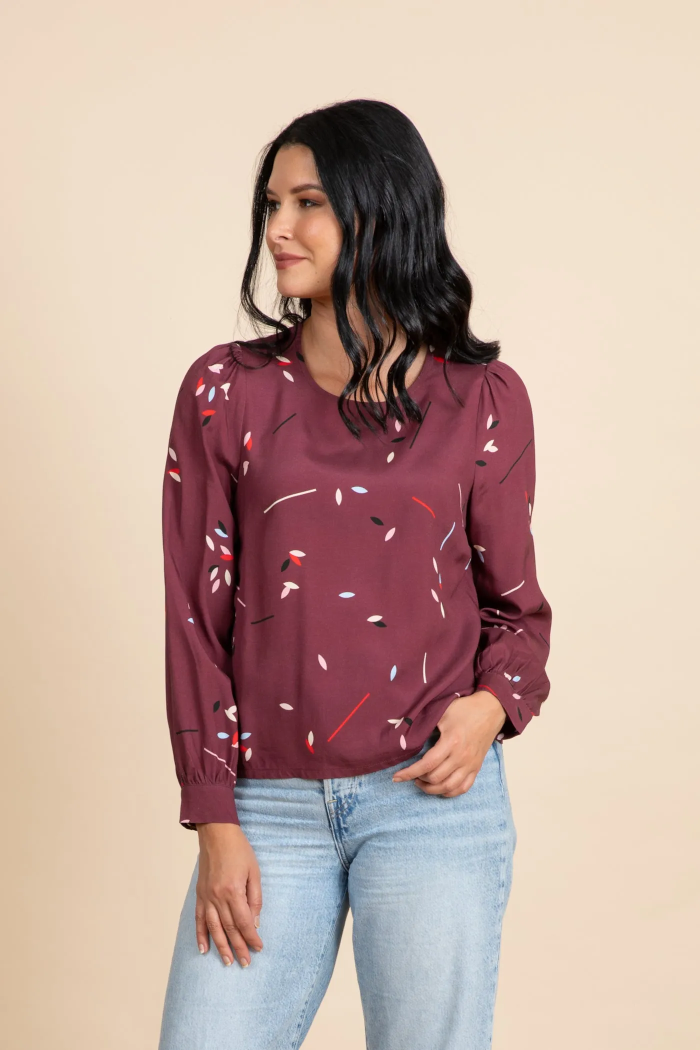 FALLEN LEAVES Bell Sleeve Top