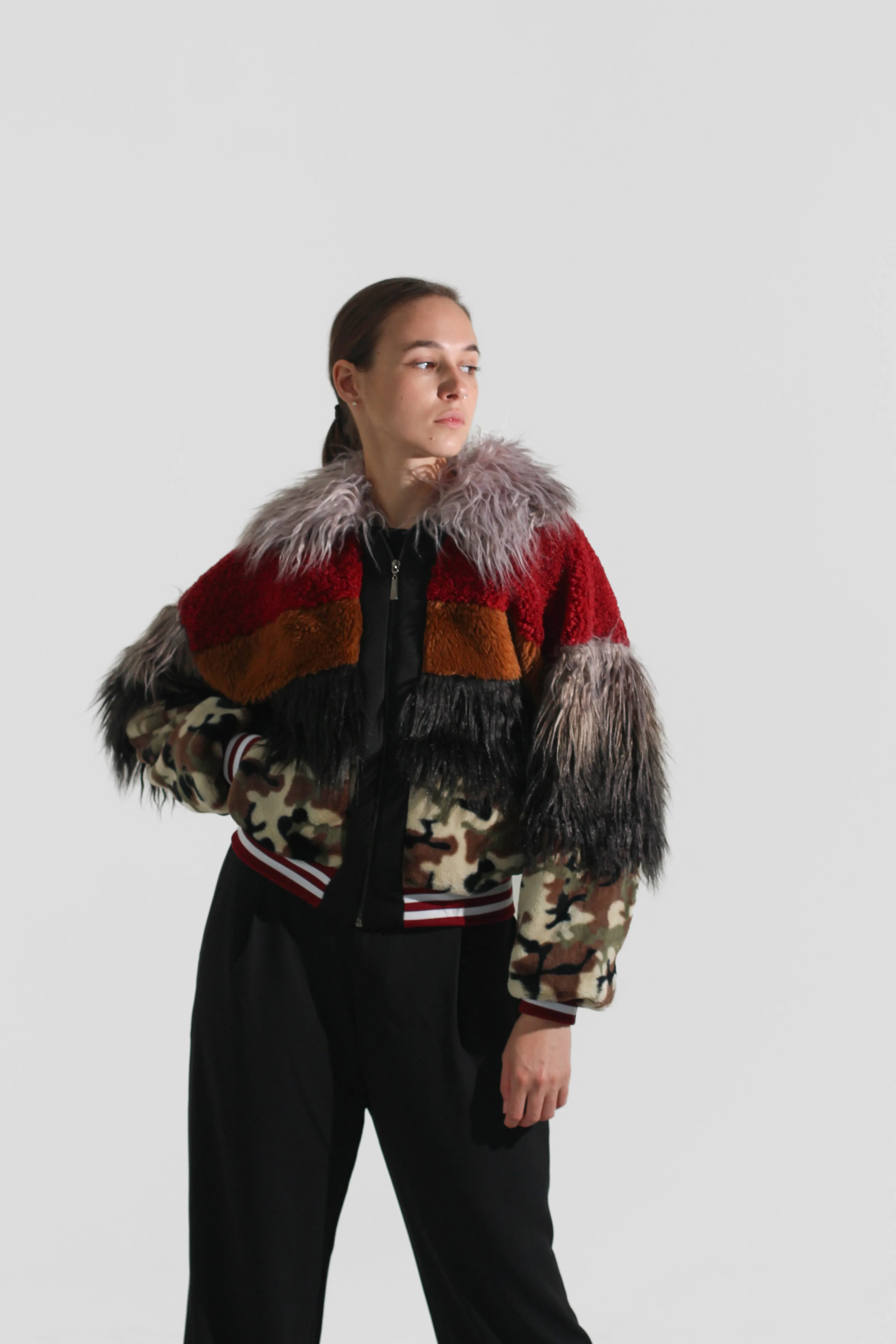 Faux-fur bomber KAMI (Made to order item)