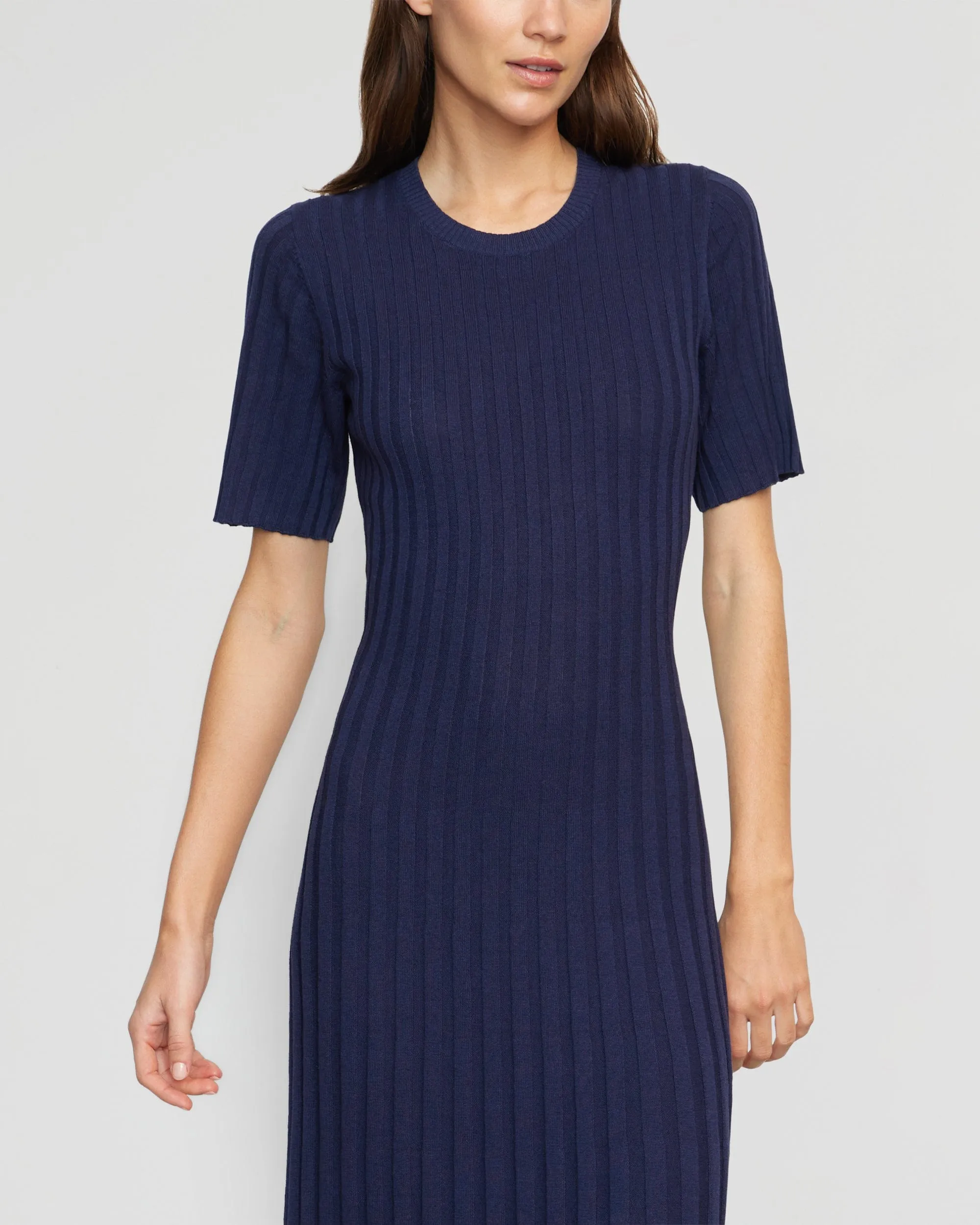 Fena Wide-Ribbed Sweater Dress