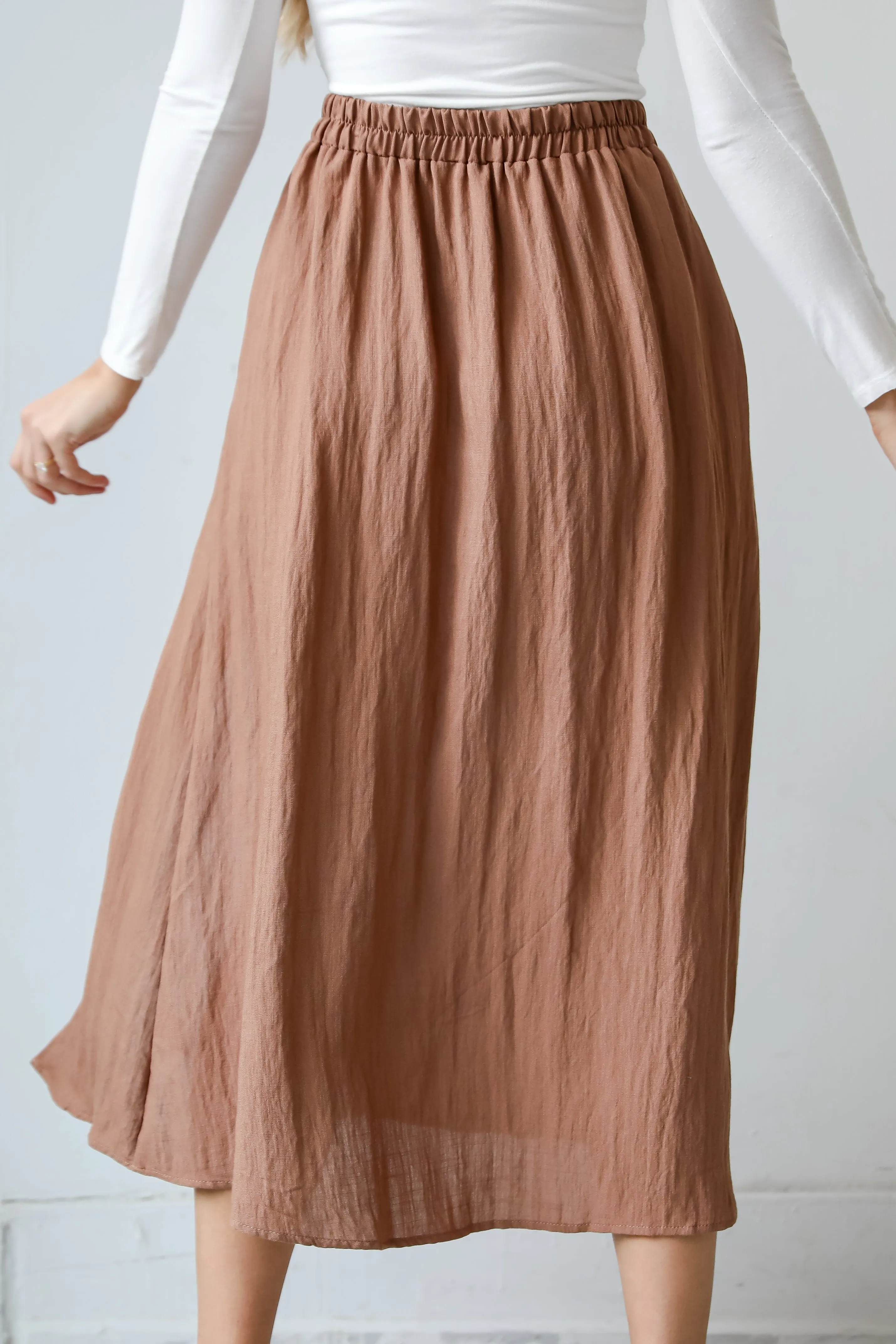 FINAL SALE - Truly Elevated Mocha Maxi Skirt