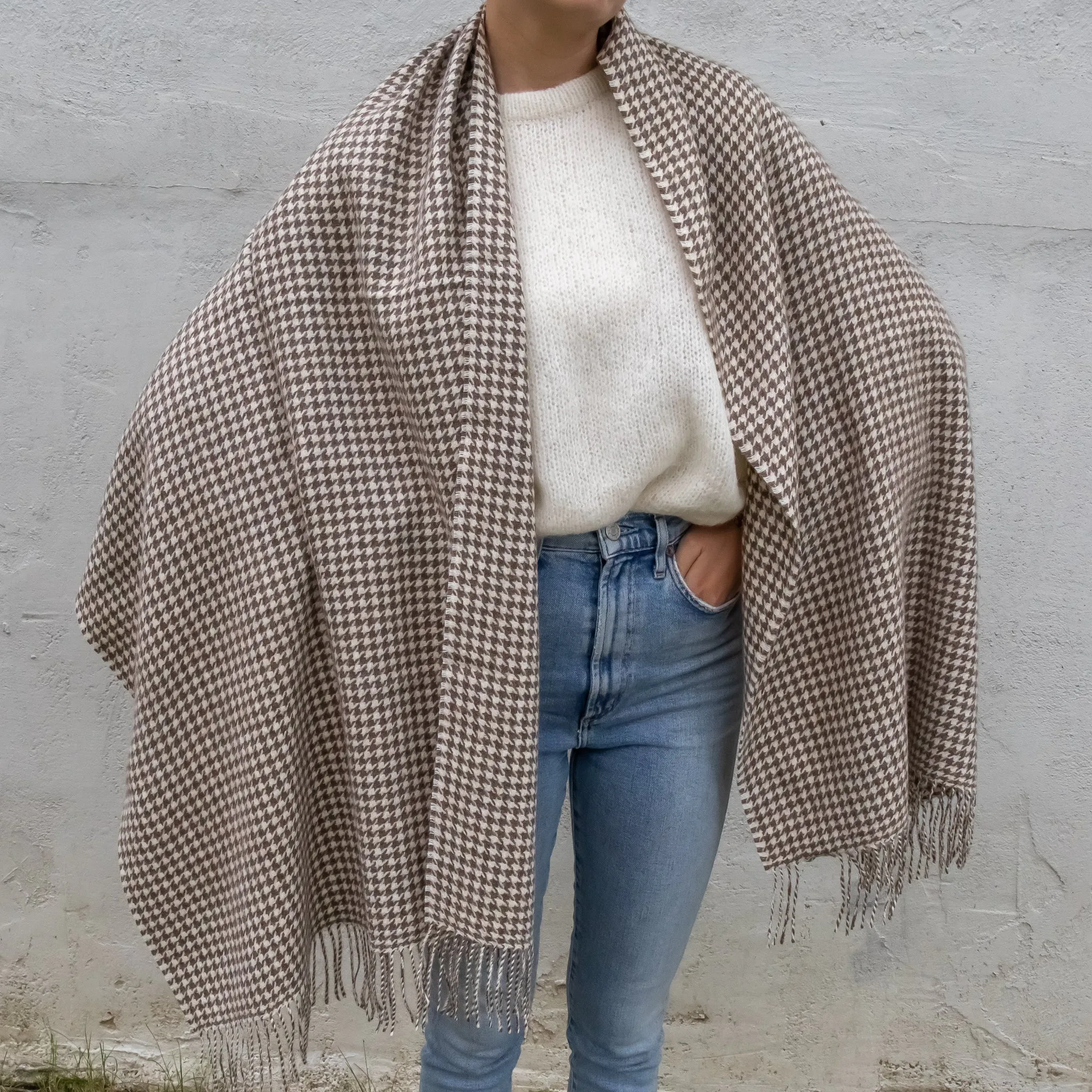 Fluff Alpaca Buffalo Plaid Baby Alpaca Shawls