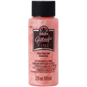 FolkArt Glitterific Fine Glitter Paint 2fl.oz. - Tangerine