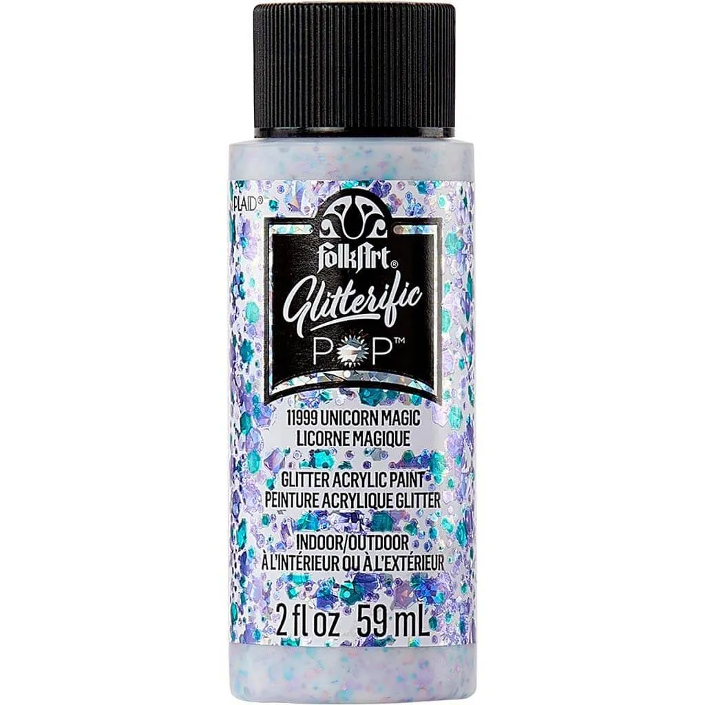 Folkart Glitterific Pop Acrylic Paint, 2oz