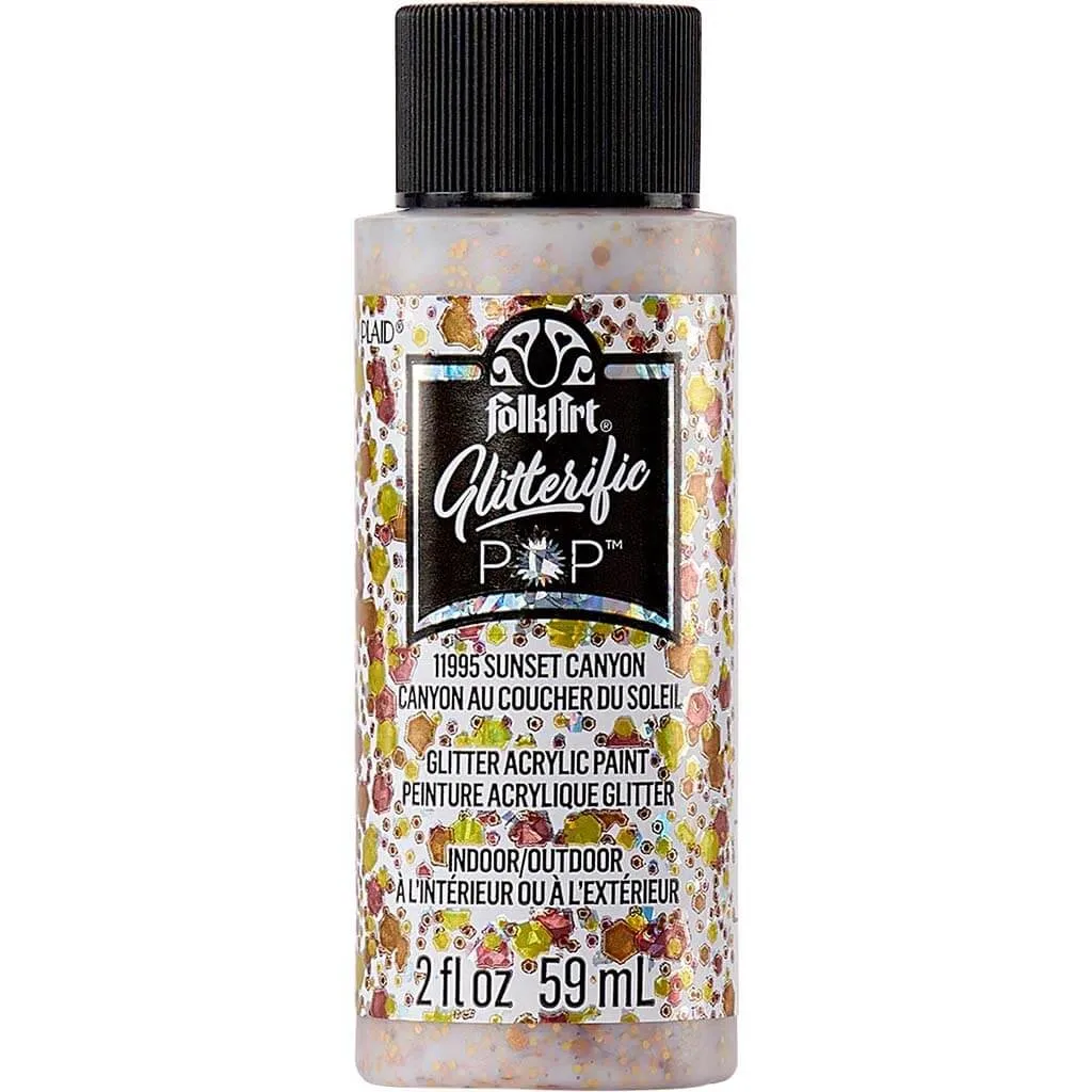 Folkart Glitterific Pop Acrylic Paint, 2oz