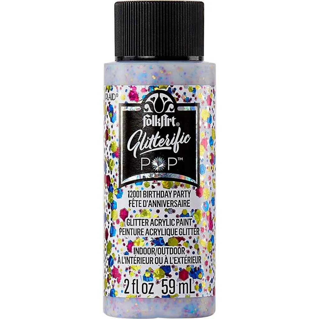 Folkart Glitterific Pop Acrylic Paint, 2oz