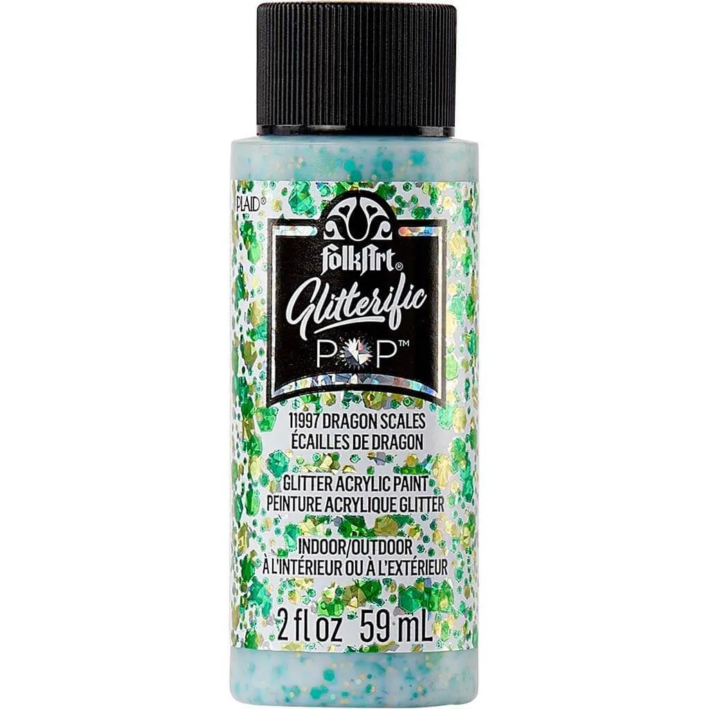 Folkart Glitterific Pop Acrylic Paint, 2oz