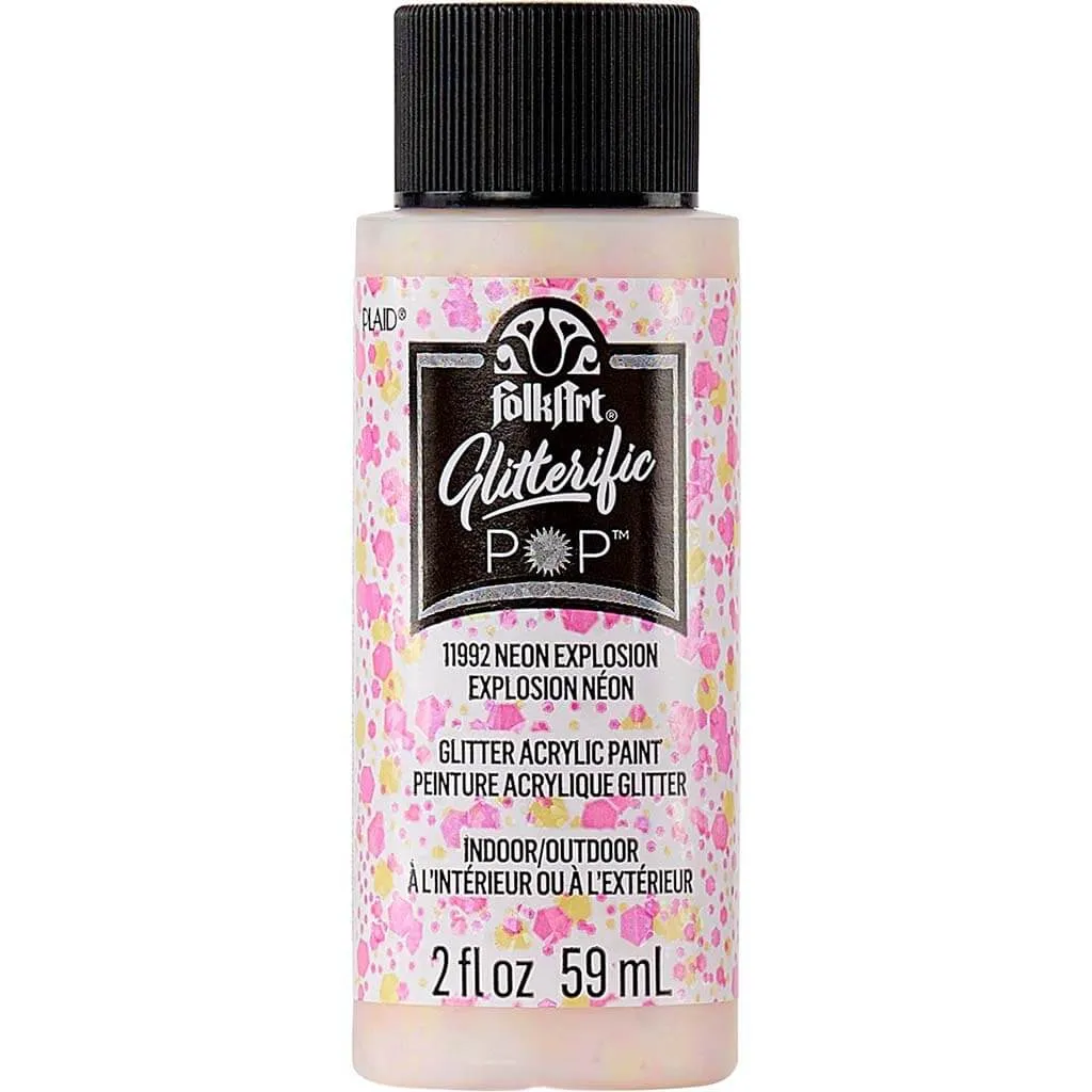 Folkart Glitterific Pop Acrylic Paint, 2oz