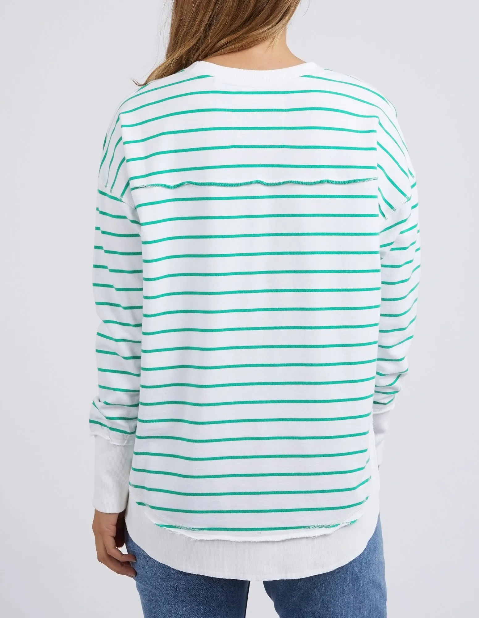 Foxwood - Simplified Stripe Crew - Green