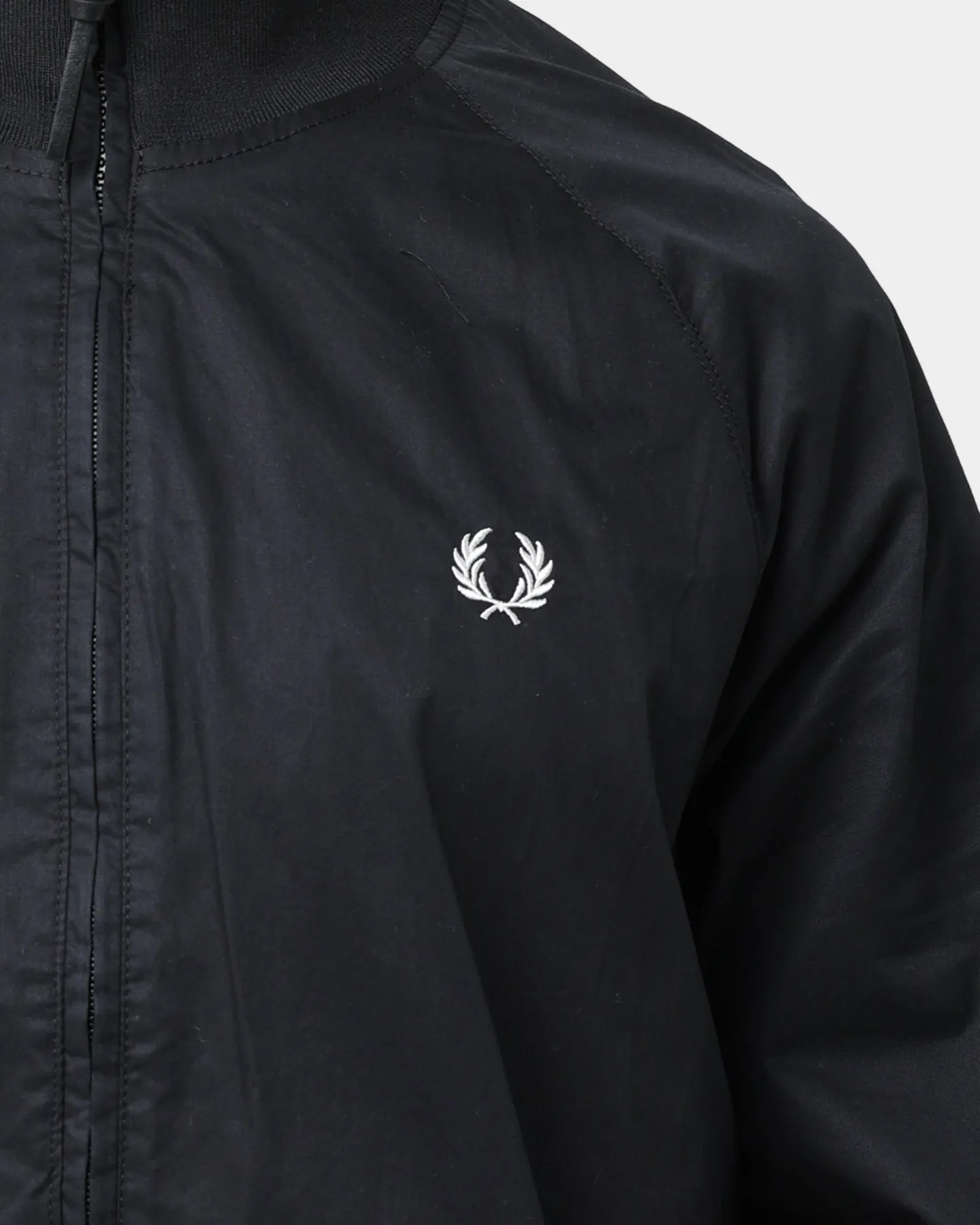 Fred Perry Graphic Print Zip Through Jacket Black