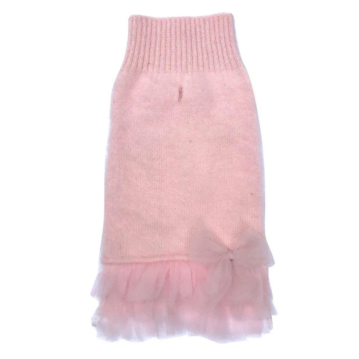 Frilly Tutu Sweater Dog Dress Blush