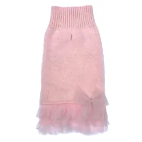 Frilly Tutu Sweater Dog Dress Blush