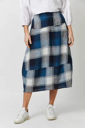 GA384 Skirt in Lagoon Plaid