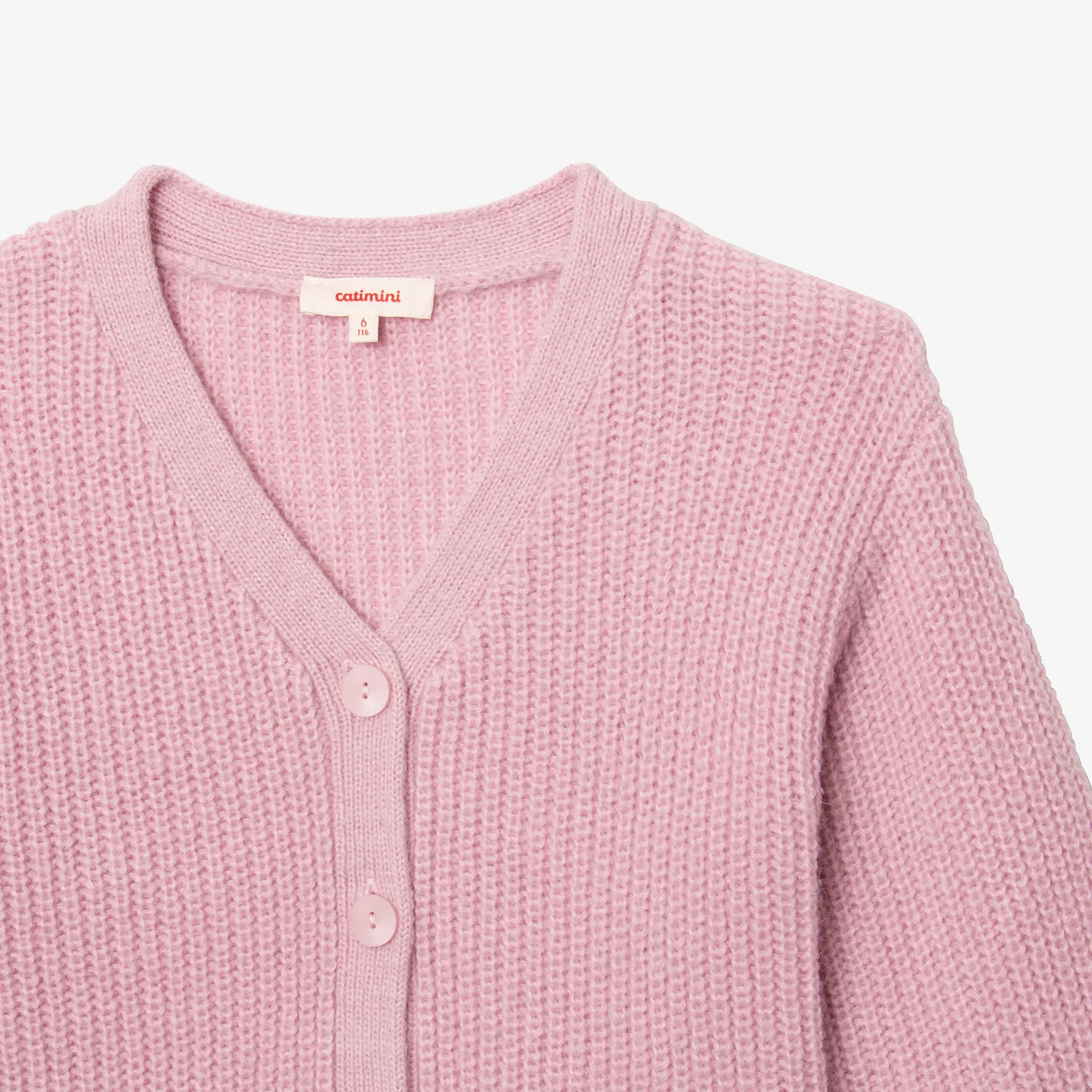 Girls' light purple cardigan