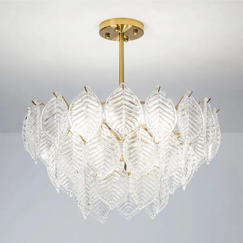 Glass Leaf Chandelier