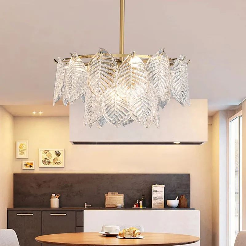 Glass Leaf Chandelier