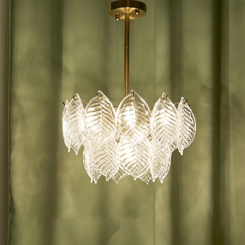 Glass Leaf Chandelier