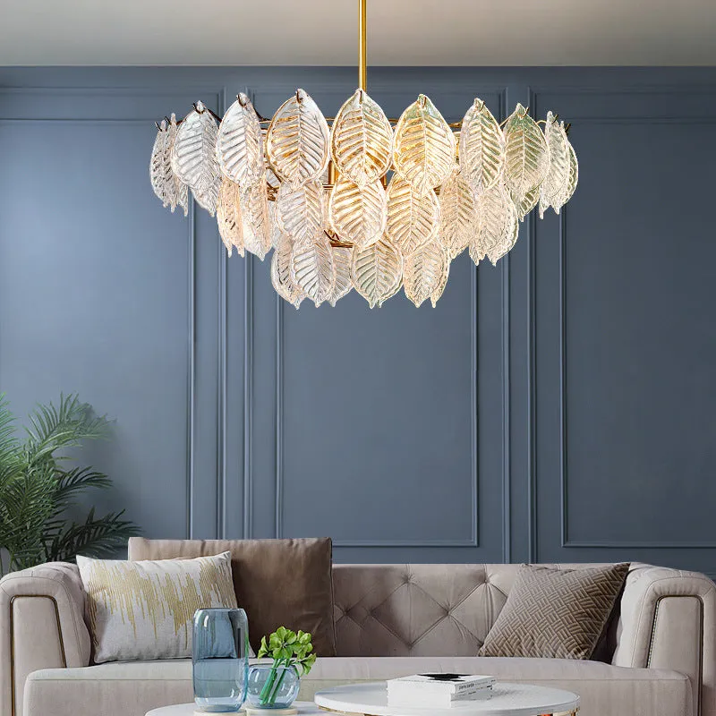 Glass Leaf Chandelier