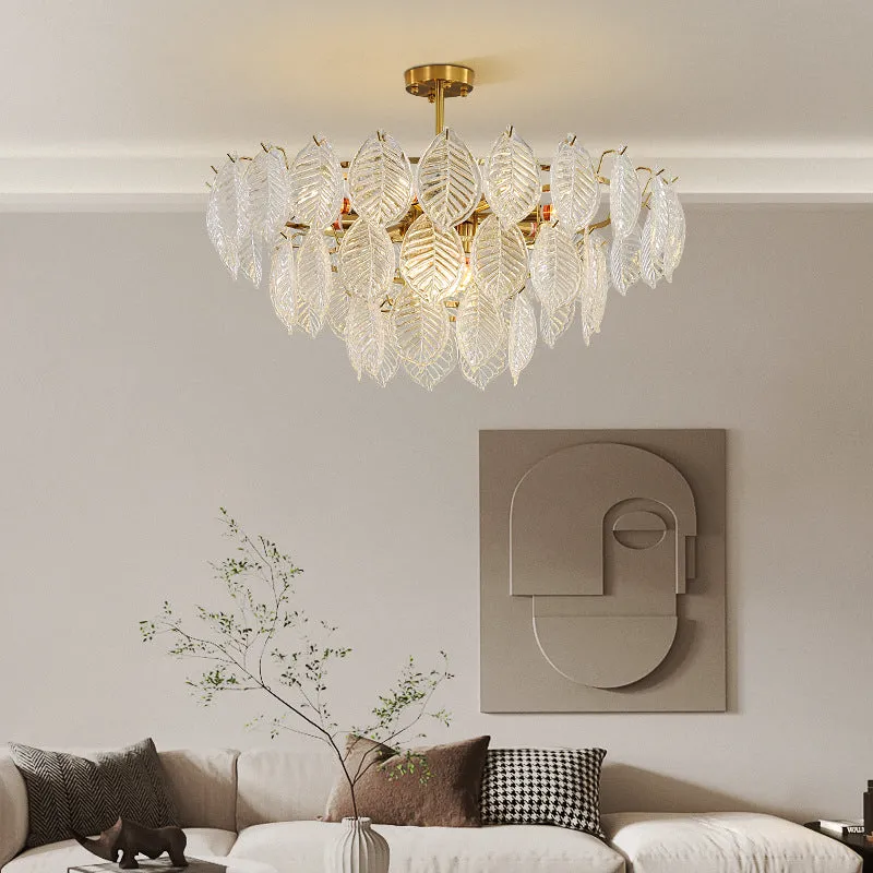 Glass Leaf Chandelier