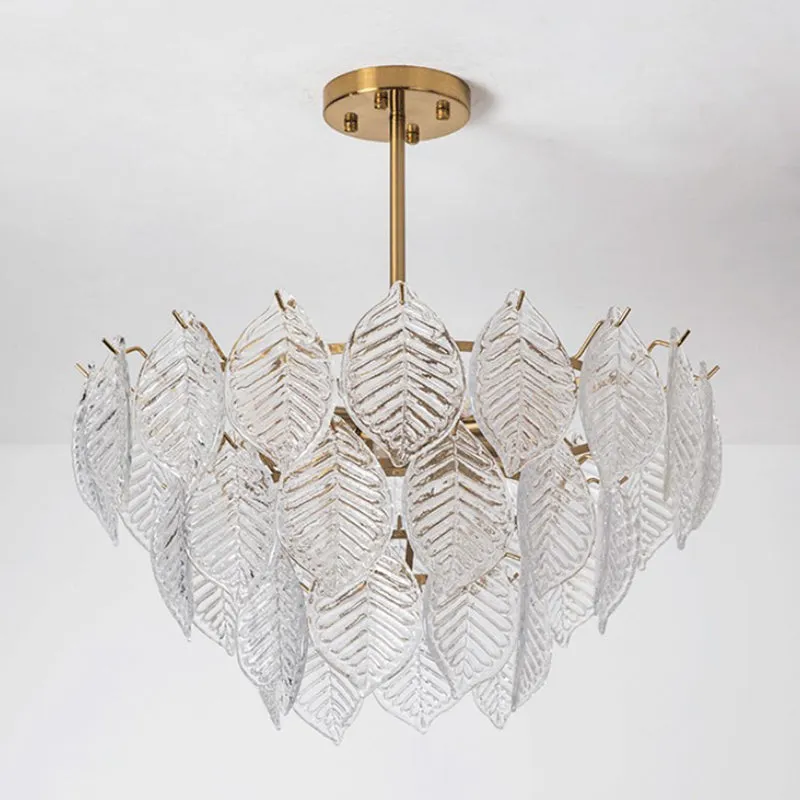 Glass Leaf Chandelier