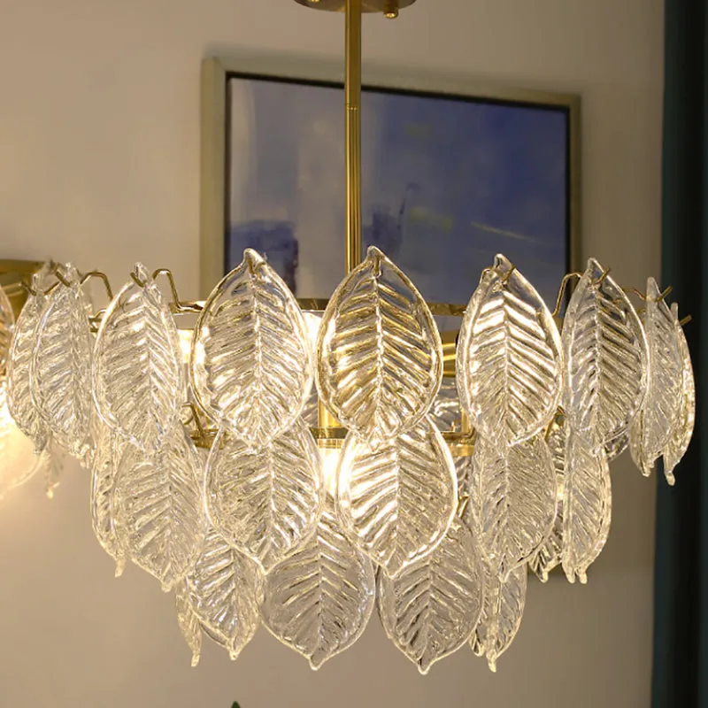 Glass Leaf Chandelier