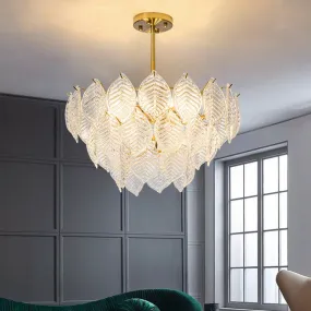 Glass Leaf Chandelier