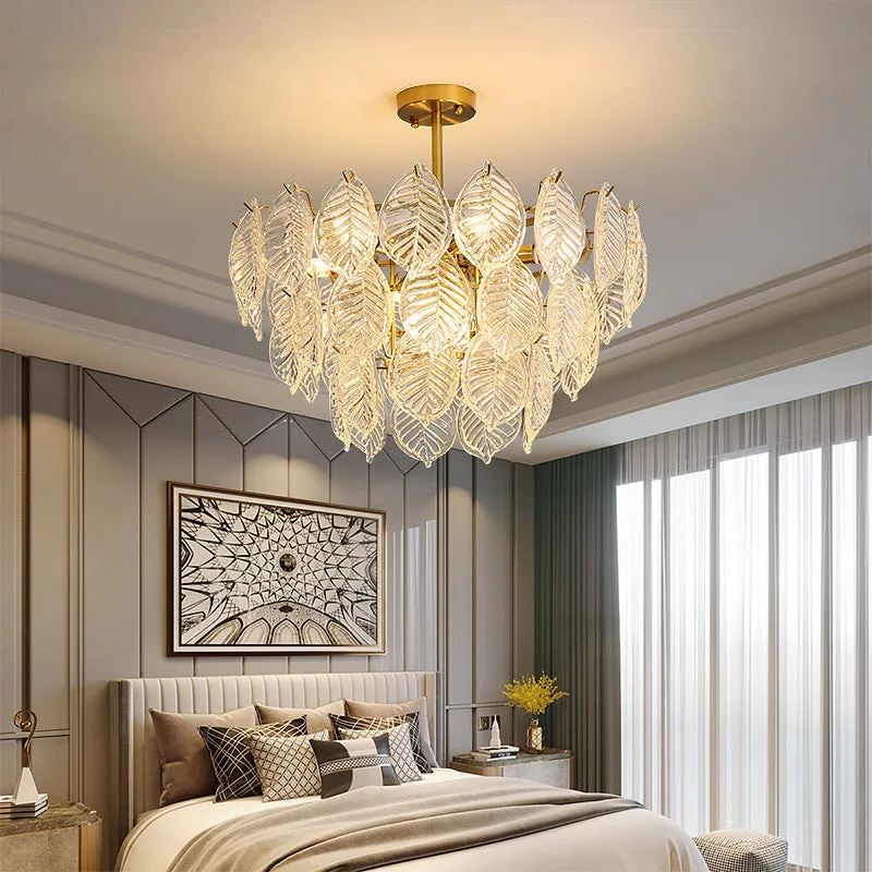 Glass Leaf Chandelier