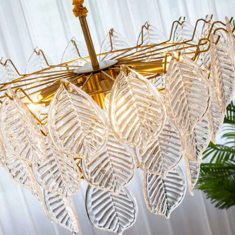 Glass Leaf Chandelier