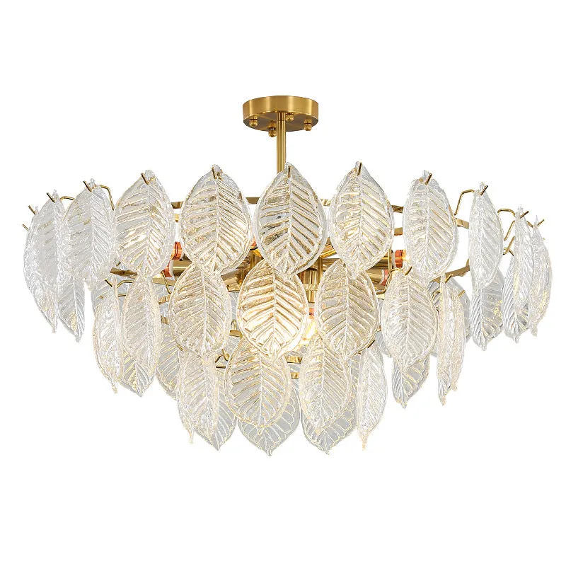 Glass Leaf Chandelier