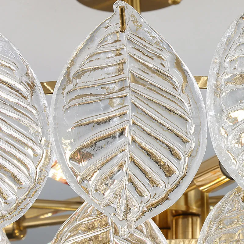 Glass Leaf Chandelier