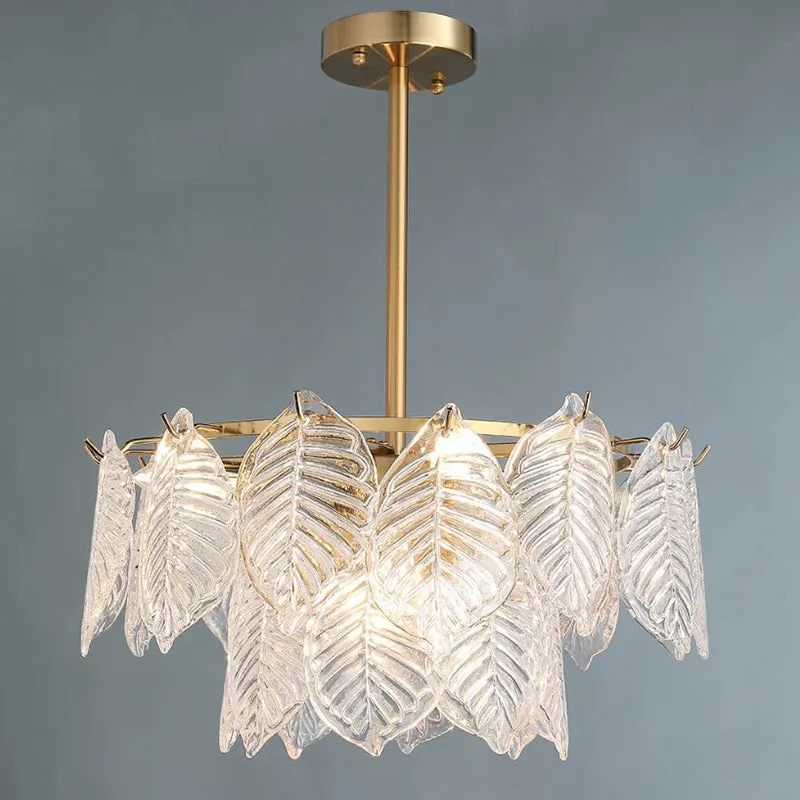 Glass Leaf Chandelier