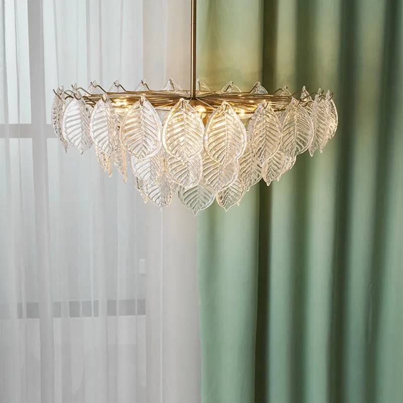 Glass Leaf Chandelier