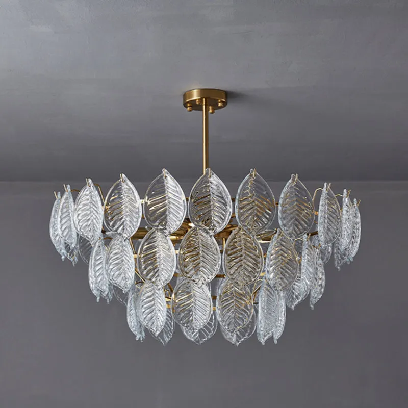 Glass Leaf Chandelier