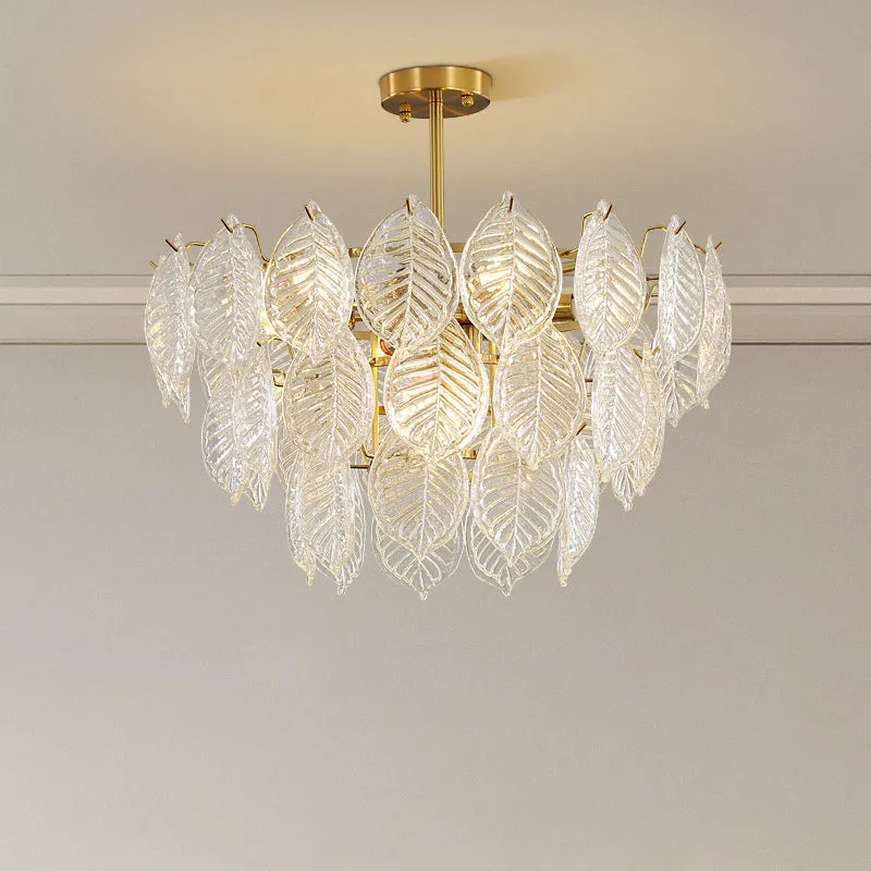 Glass Leaf Chandelier