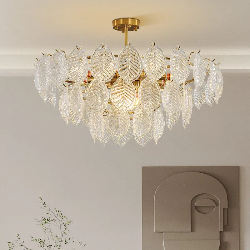 Glass Leaf Chandelier