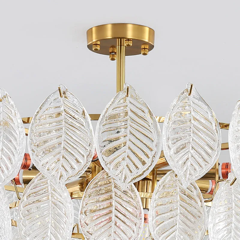 Glass Leaf Chandelier