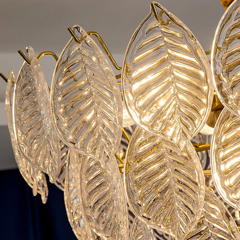 Glass Leaf Chandelier