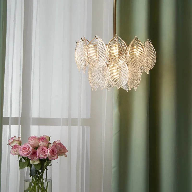 Glass Leaf Chandelier