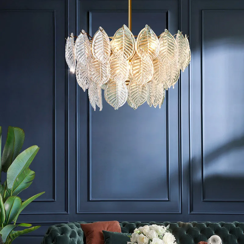 Glass Leaf Chandelier