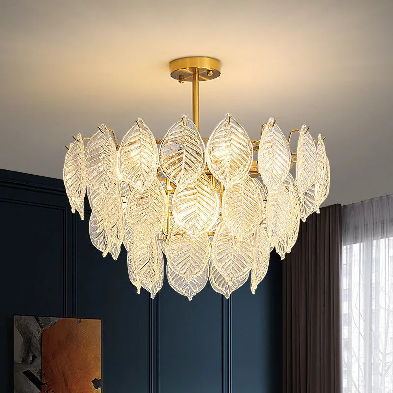 Glass Leaf Chandelier