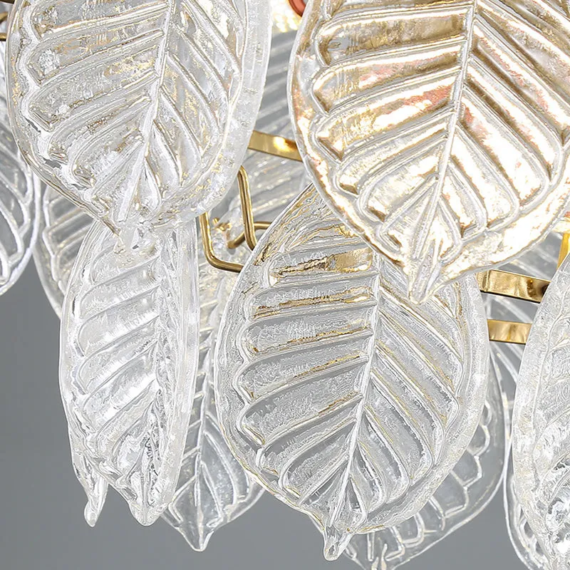 Glass Leaf Chandelier