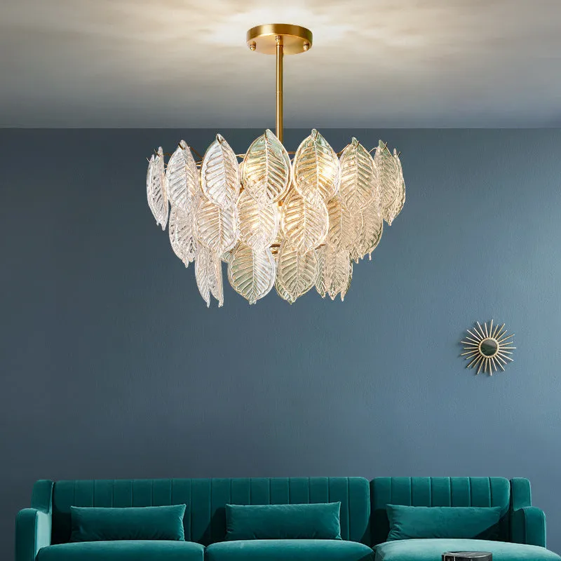 Glass Leaf Chandelier