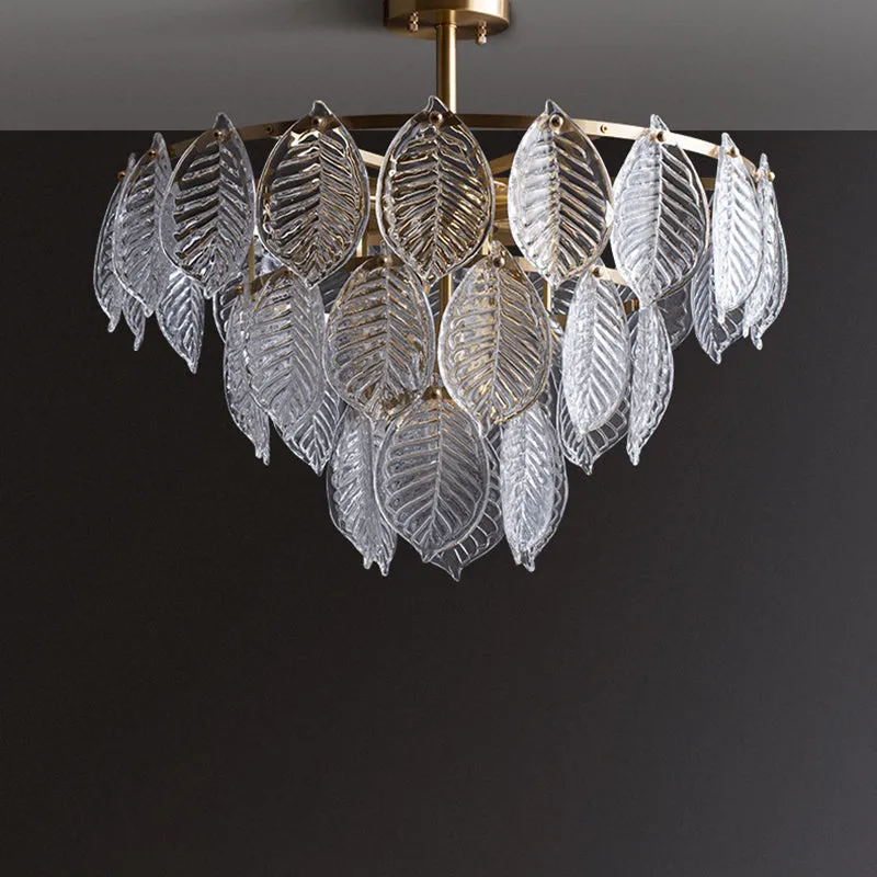 Glass Leaf Chandelier