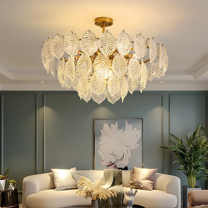 Glass Leaf Chandelier