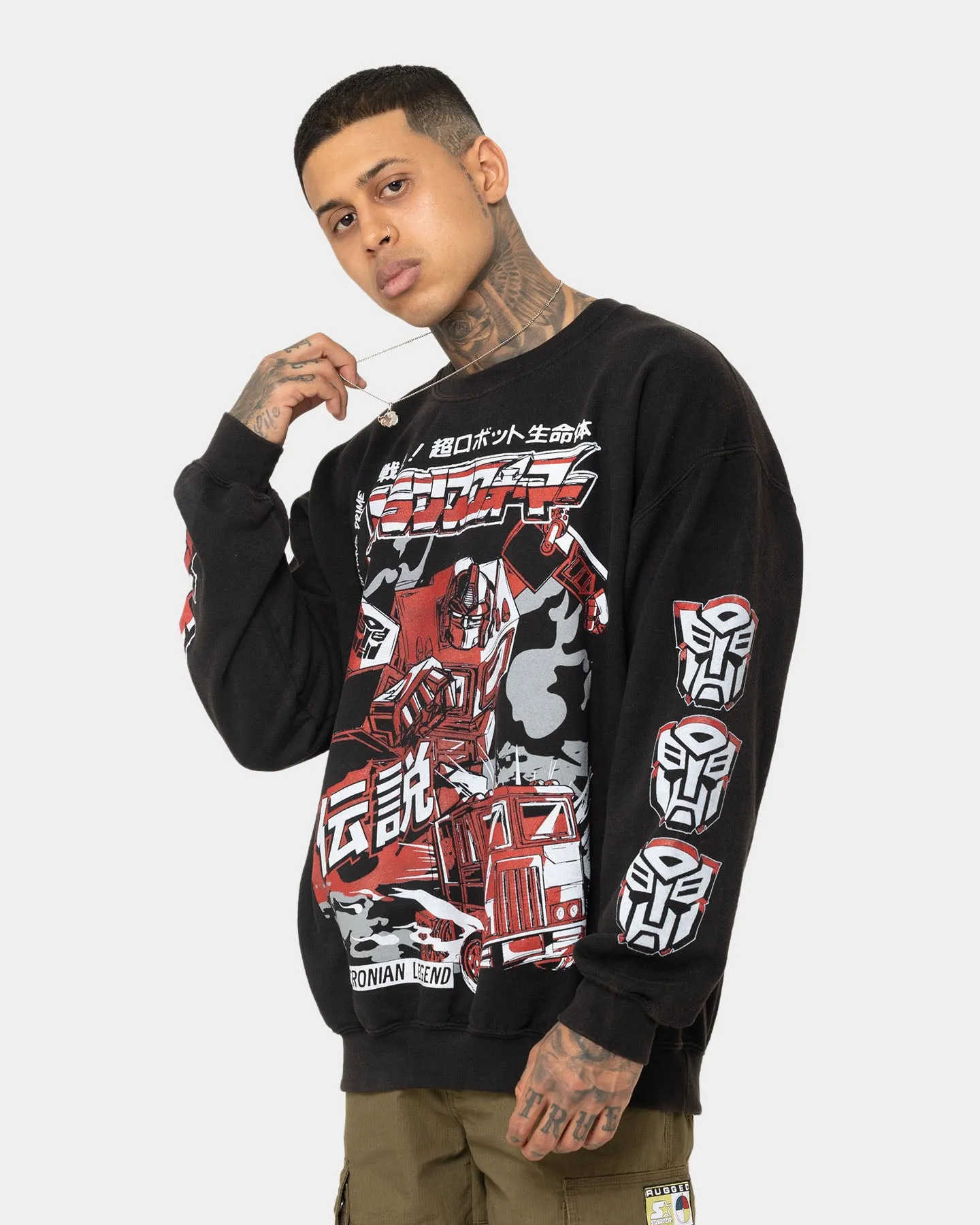 Goat Crew X Transformers Autobots Vintage Crewneck Black Wash