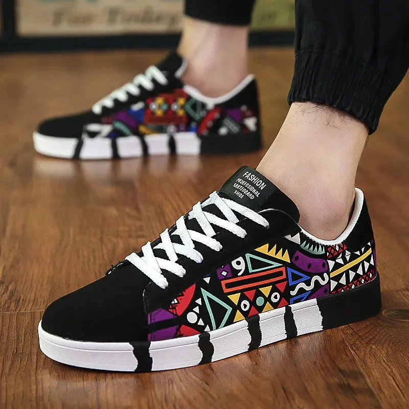 GRAFFITI LACE-UP SNEAKERS