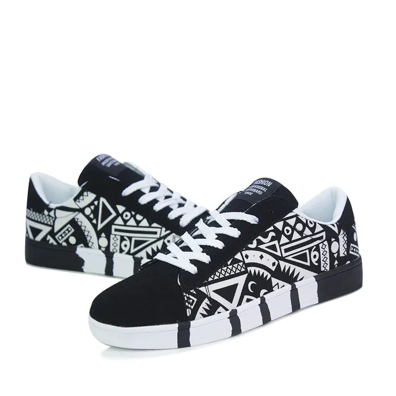 GRAFFITI LACE-UP SNEAKERS