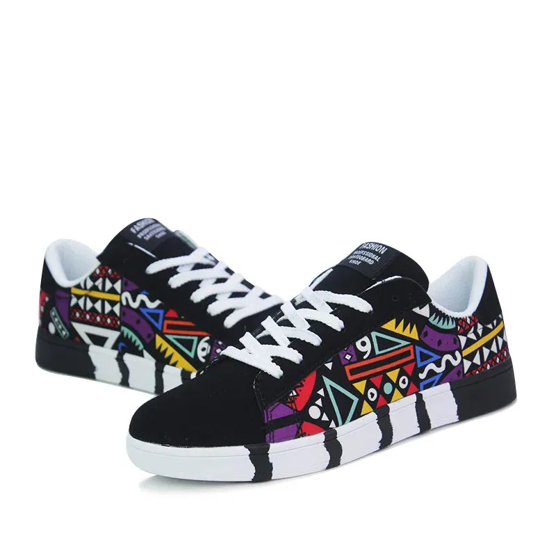 GRAFFITI LACE-UP SNEAKERS