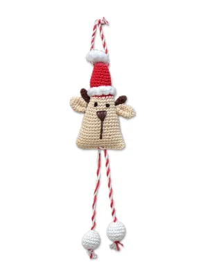 Happy Threads Handcrafted Crochet Christmas Tree Ornament- Reindeer | S